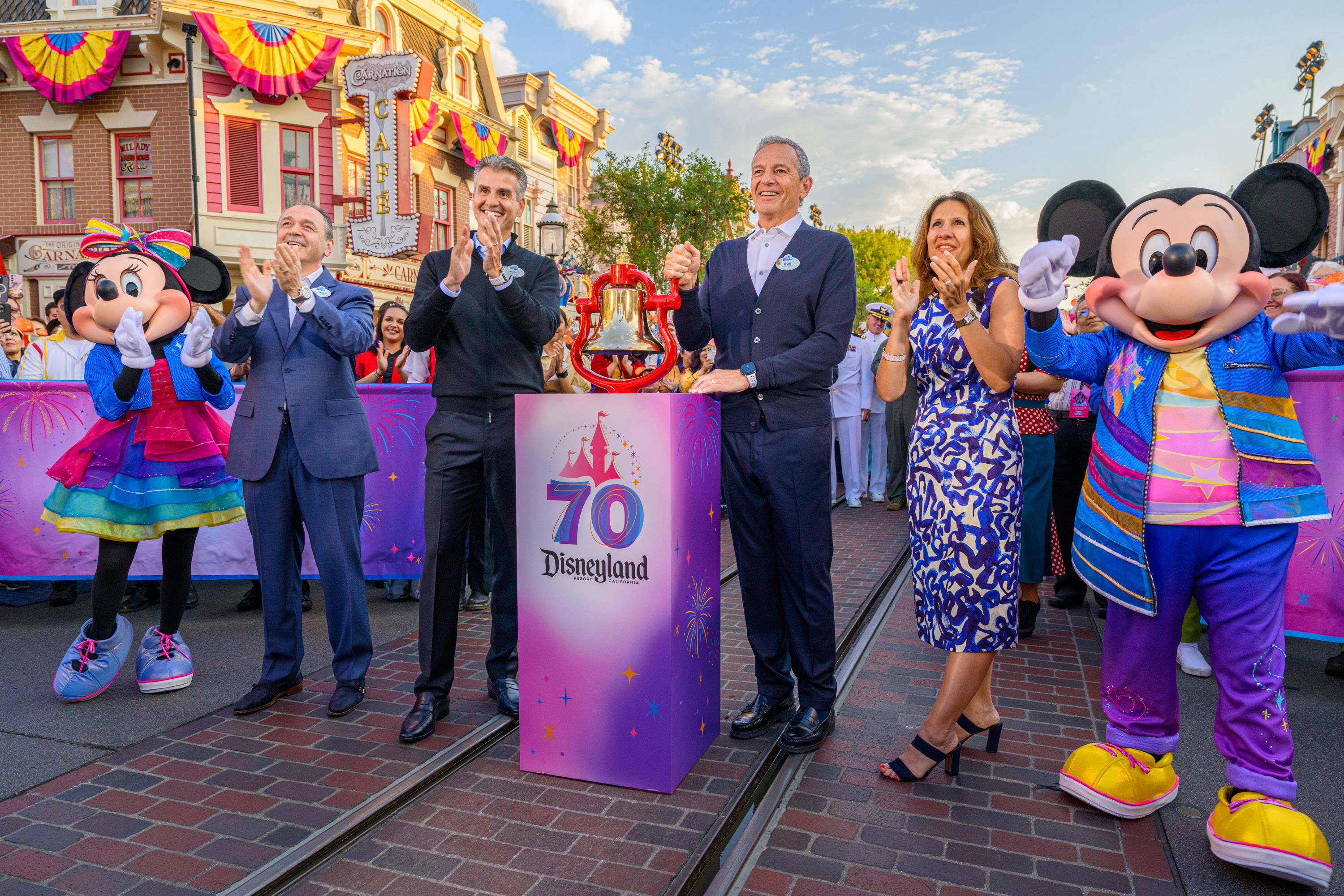 Bob Iger Joins Cast Members to Mark Disneyland's 70th Anniversary at Special Ceremony