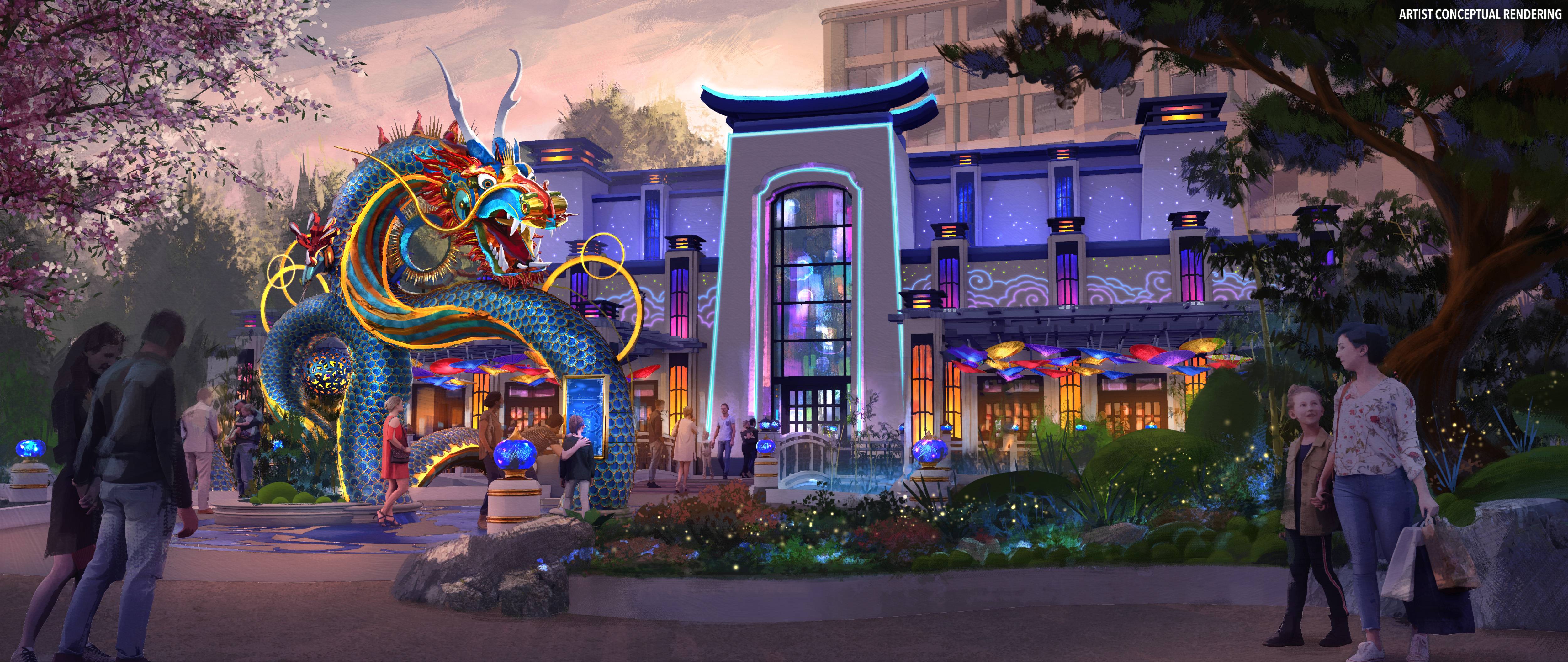 Universal Epic Universe - Celestial Park - The Blue Dragon Pan-Asian Restaurant