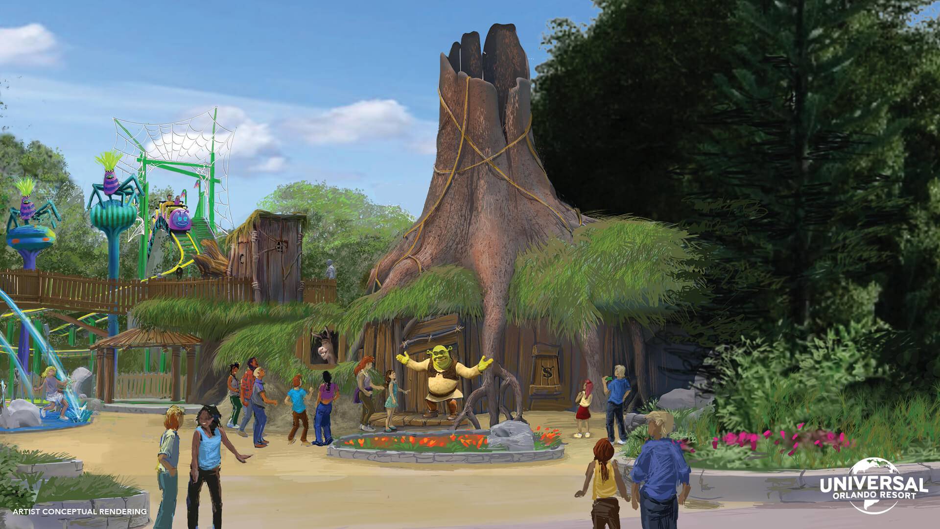 Shrek's Swamp Meet at DreamWorks Land at Universal Orlando Resort