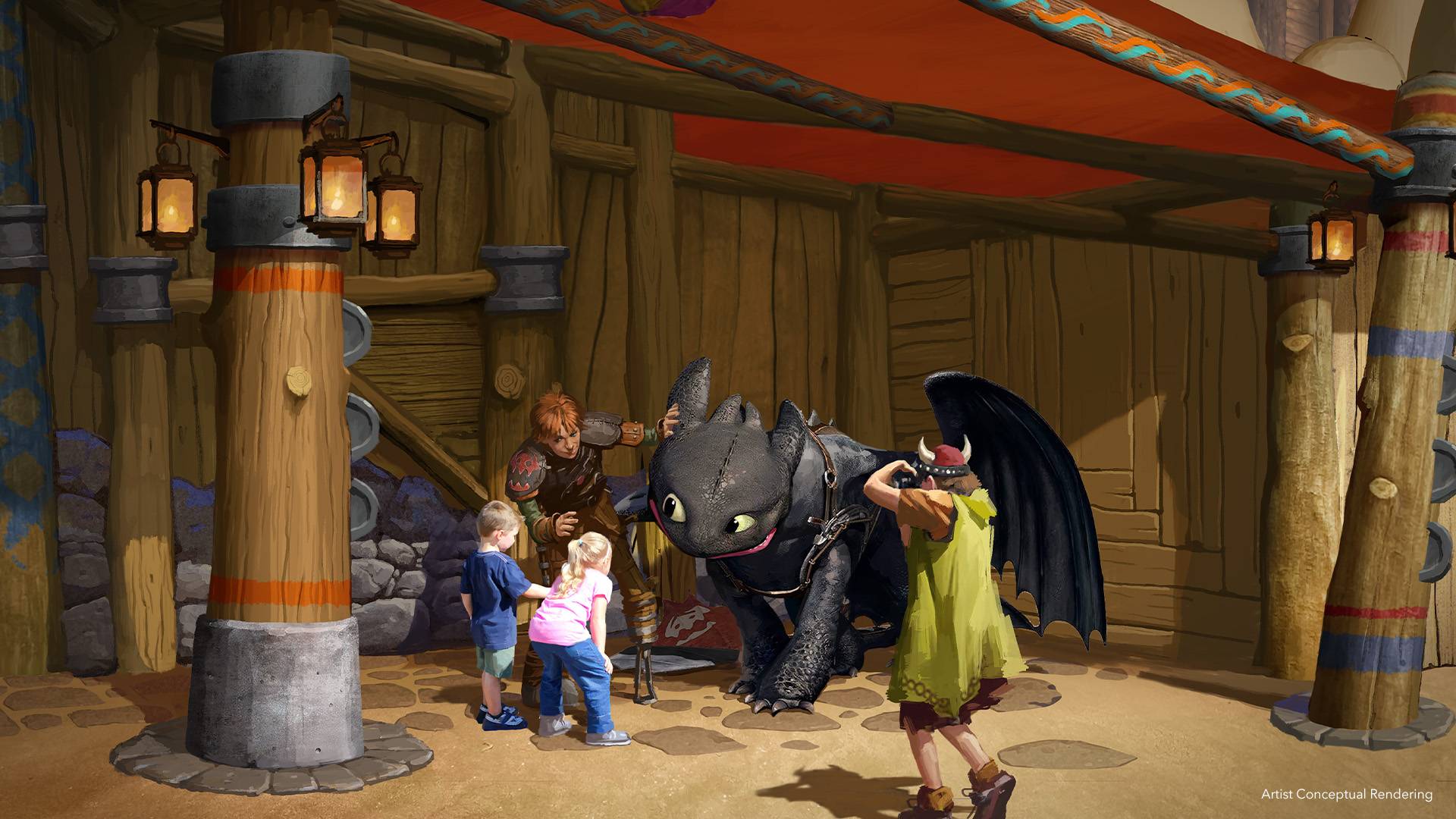 Universal Epic Universe - How to Train Your Dragon – Isle of Berk - Hiccup and Toothless Meet &amp; Greet