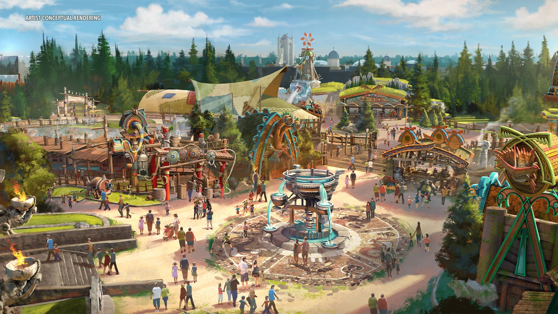 Universal Epic Universe - How to Train Your Dragon – Isle of Berk - Village Plaza