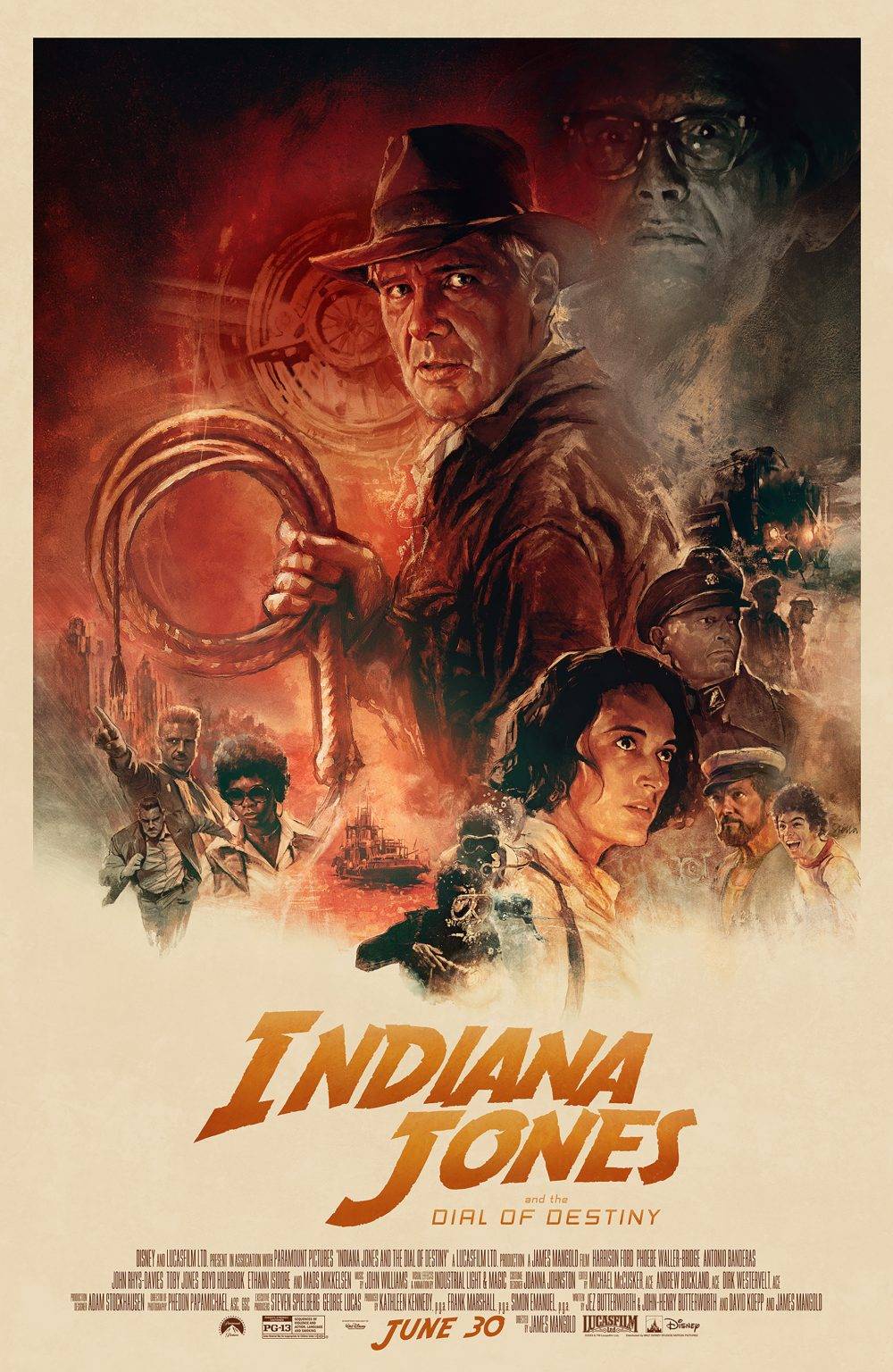Indiana Jones and the Dial of Destiny logo and poster