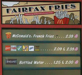 Fairfax Fries closed for refurbishment