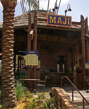 Disney's Animal Kingdom Lodge Kidani Village Maji pool bar now offers hot food menu