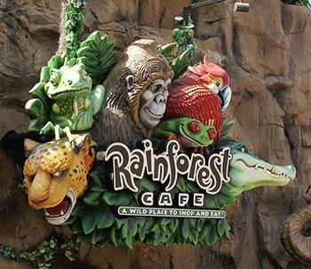 Rainforest Cafe Lava Lounge and volcano now fully open