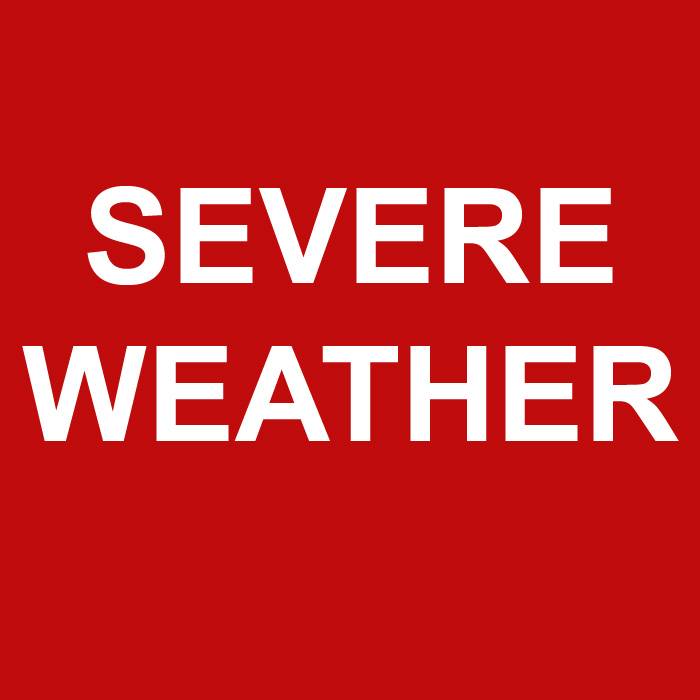 Severe thunderstorm warning for the theme park areas until 5pm