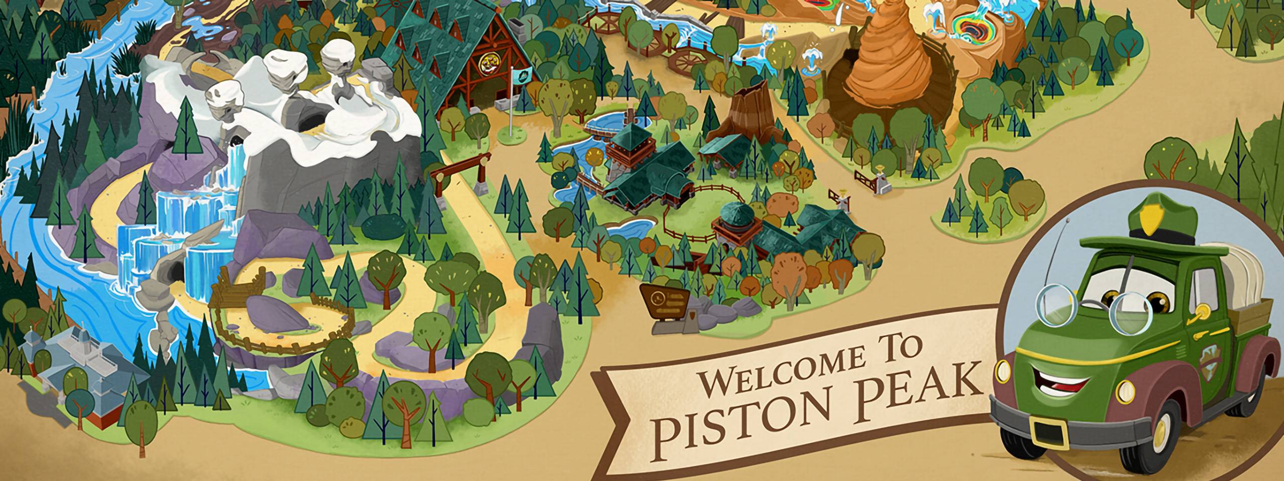Disney Reveals New Details for Cars-Themed Piston Peak National Park Expansion at Magic Kingdom