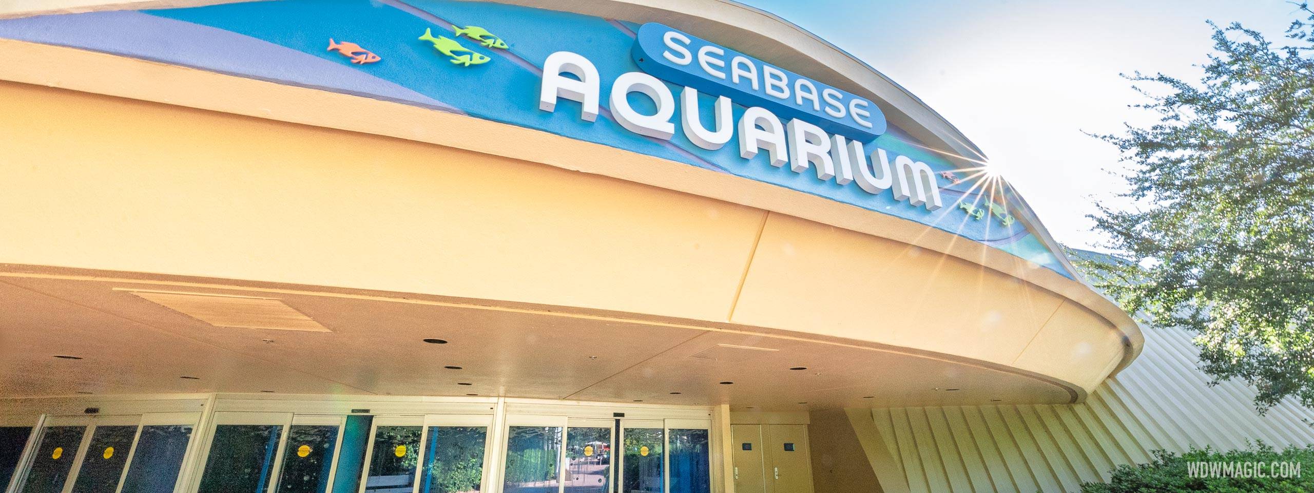 EPCOT's The Seas Pavilion Gets Updated Entrance Sign for Seabase Aquarium