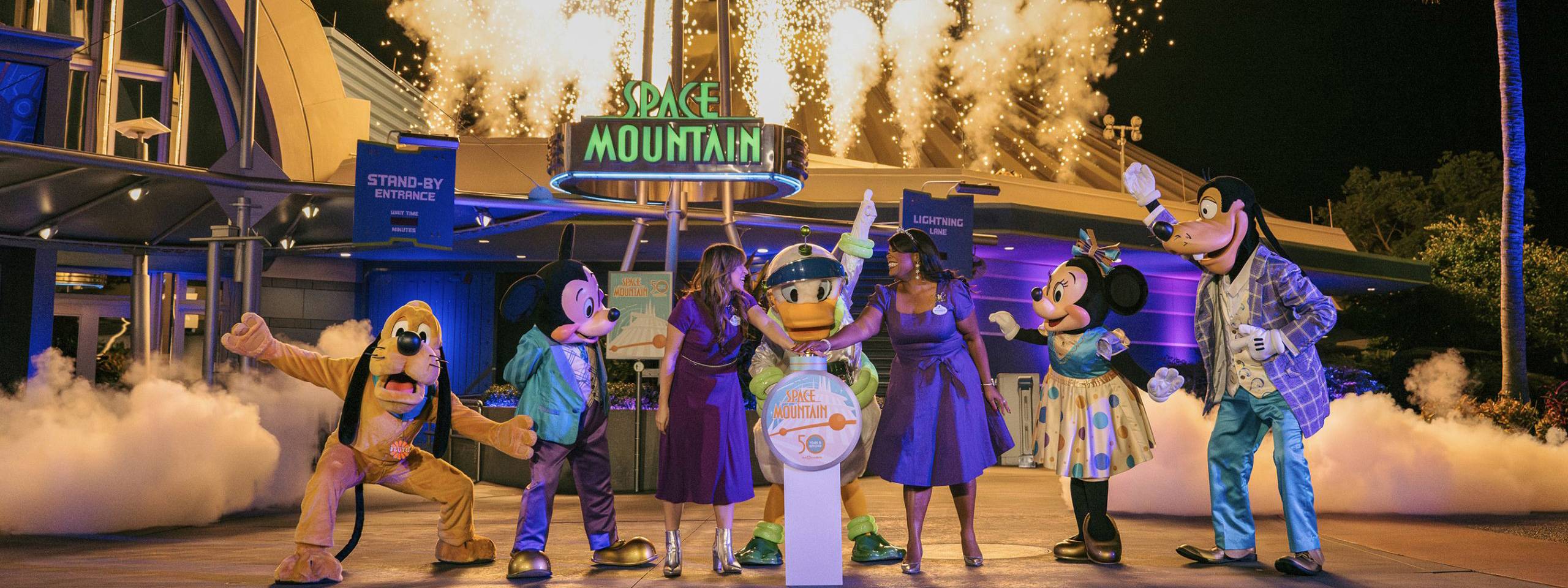 Disney Marks 50 Years of Space Mountain with Special Celebration and Golden Fireworks Display