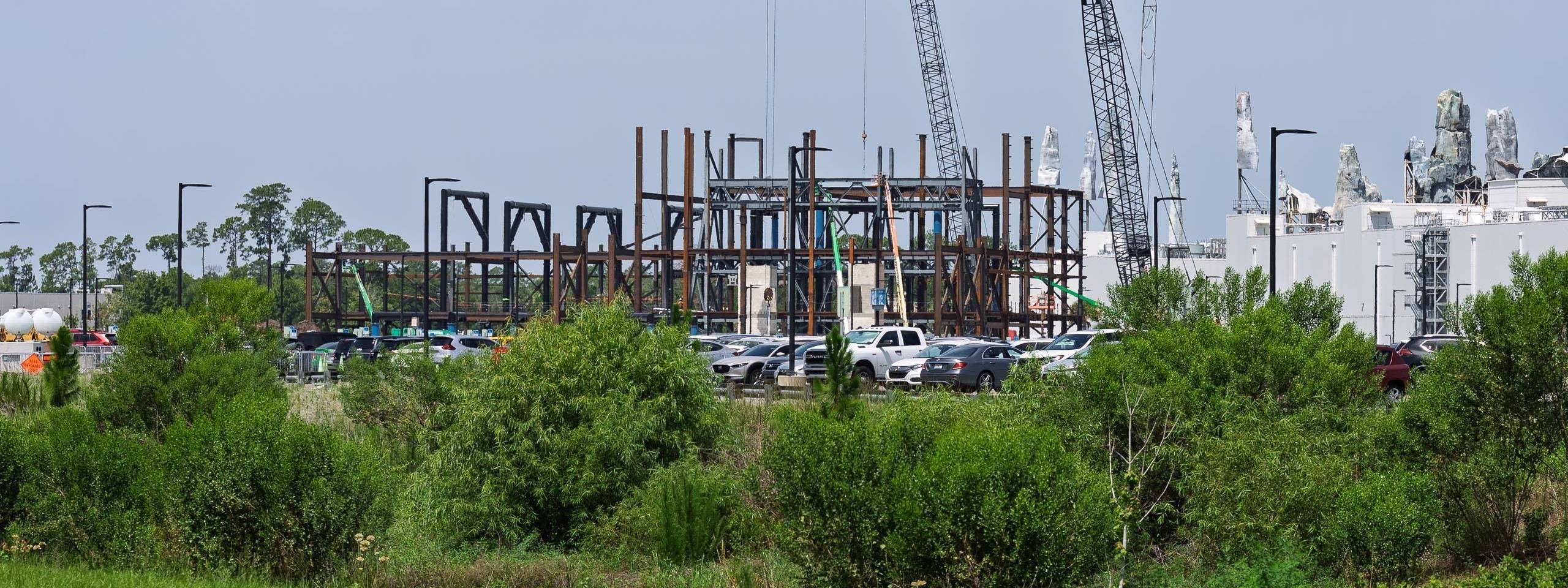 New Photos Show Monsters Inc Coaster Steel Structure Rising at Hollywood Studios